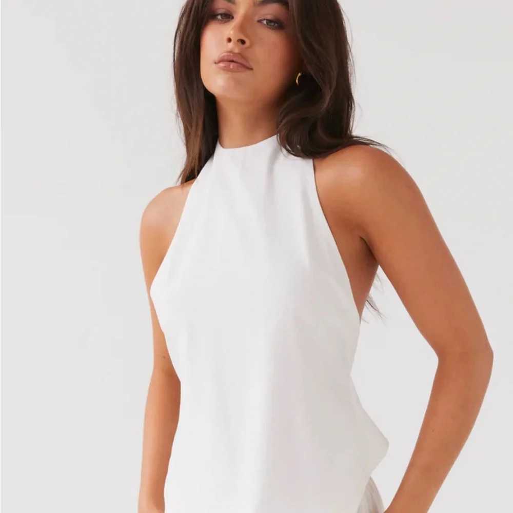 Peppermayo Exclusive Heatwave Linen Apron Top - White - Picture 5 of 6